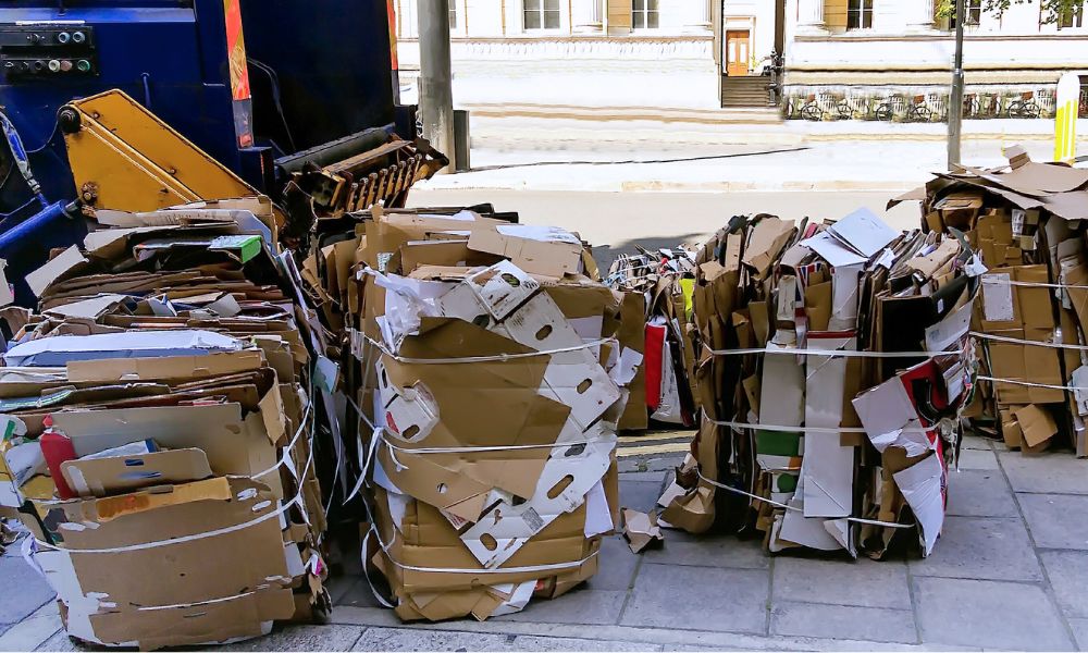 baled cardboard