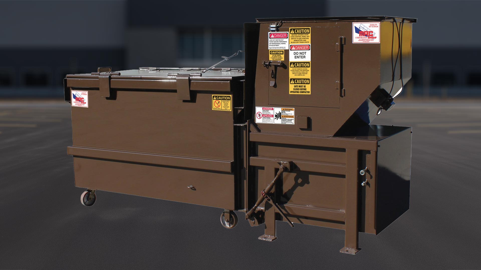 CRA equipment, apartment trash compactors