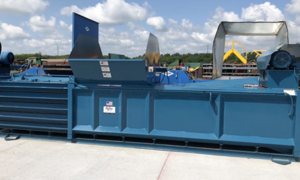 CRA horizontal baler in action