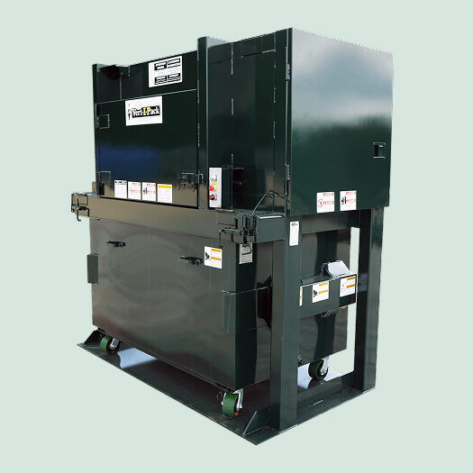 Equipment detail _ vertical-compactors 01 CRA dark green vertical compactor